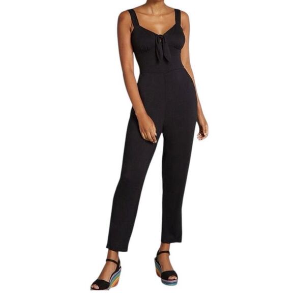 Modcloth Black Knit Adjustable Strap Jumpsuit 2X NWT - Picture 1 of 3